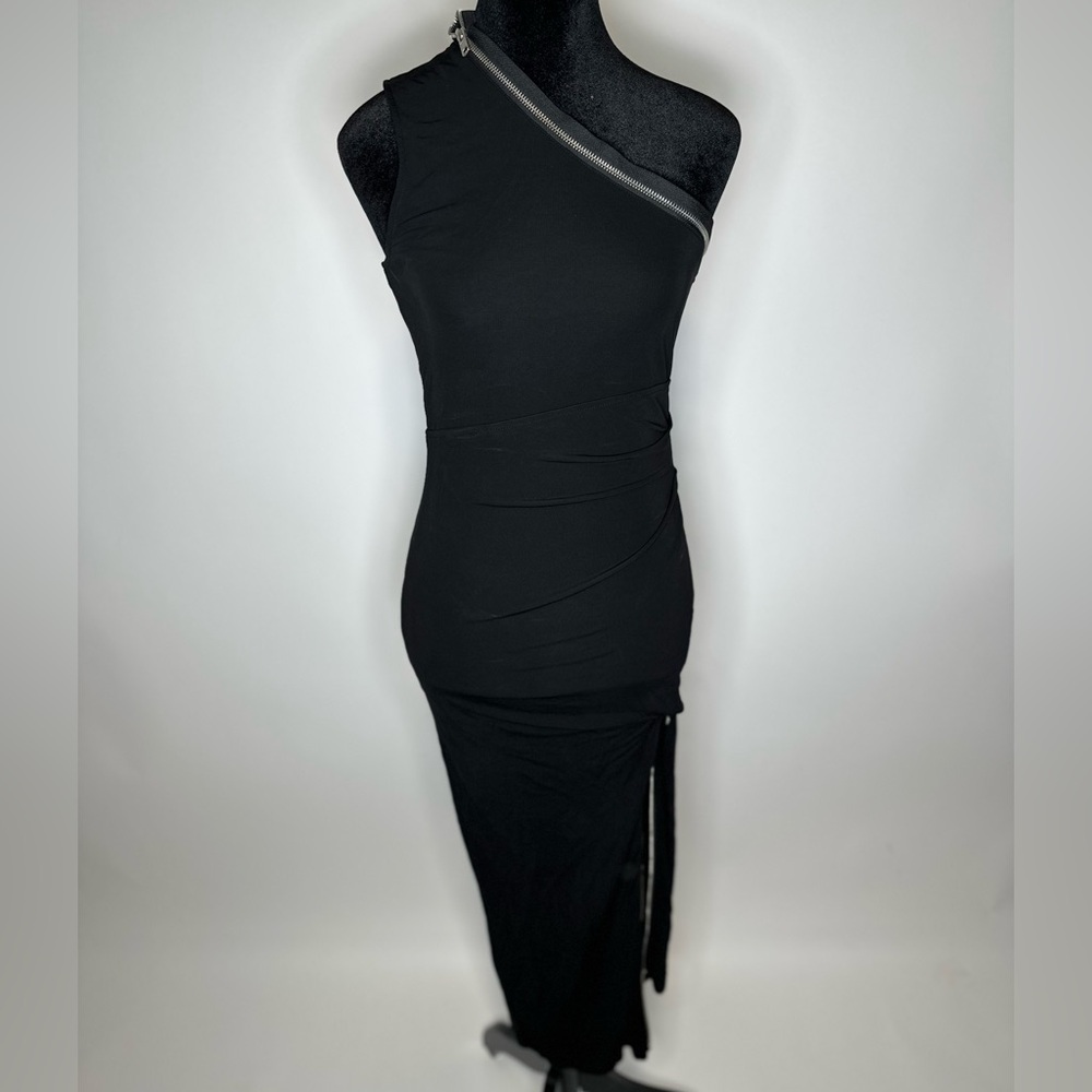 Helmut Lang Asymmetric Zip Midi Dress - Picture 6 of 10